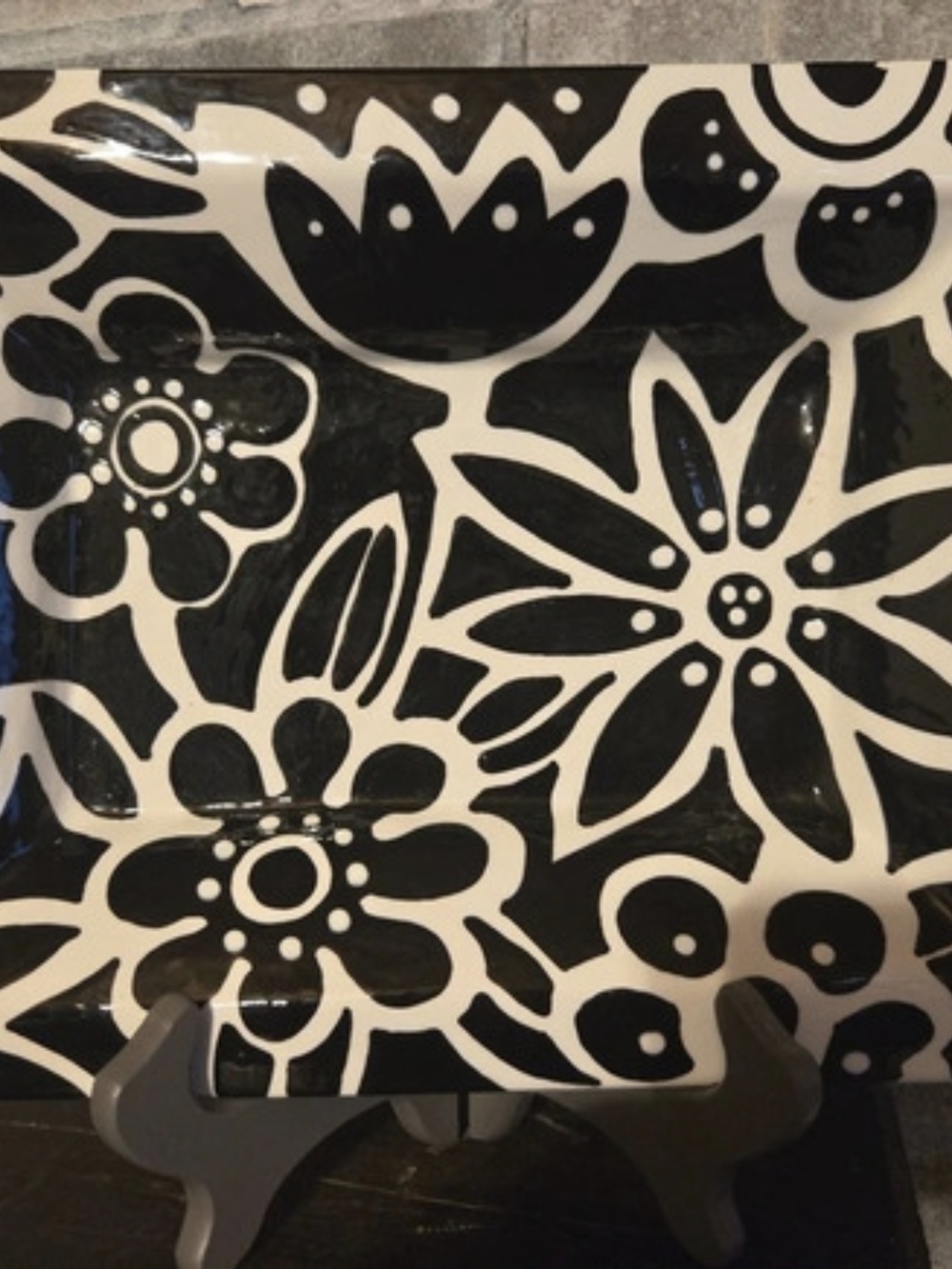Taylor Floral Black & Cream Serving Tray